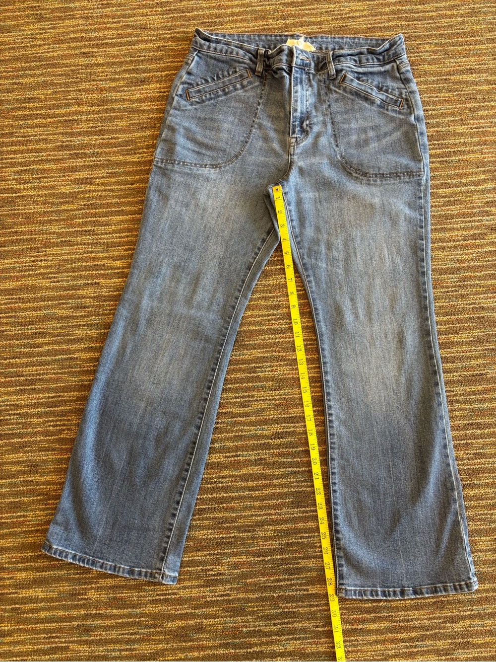 Women’s Nurture by Westbound Mid Rise Boot-cut Jeans Size 14 Blue Stretch Denim